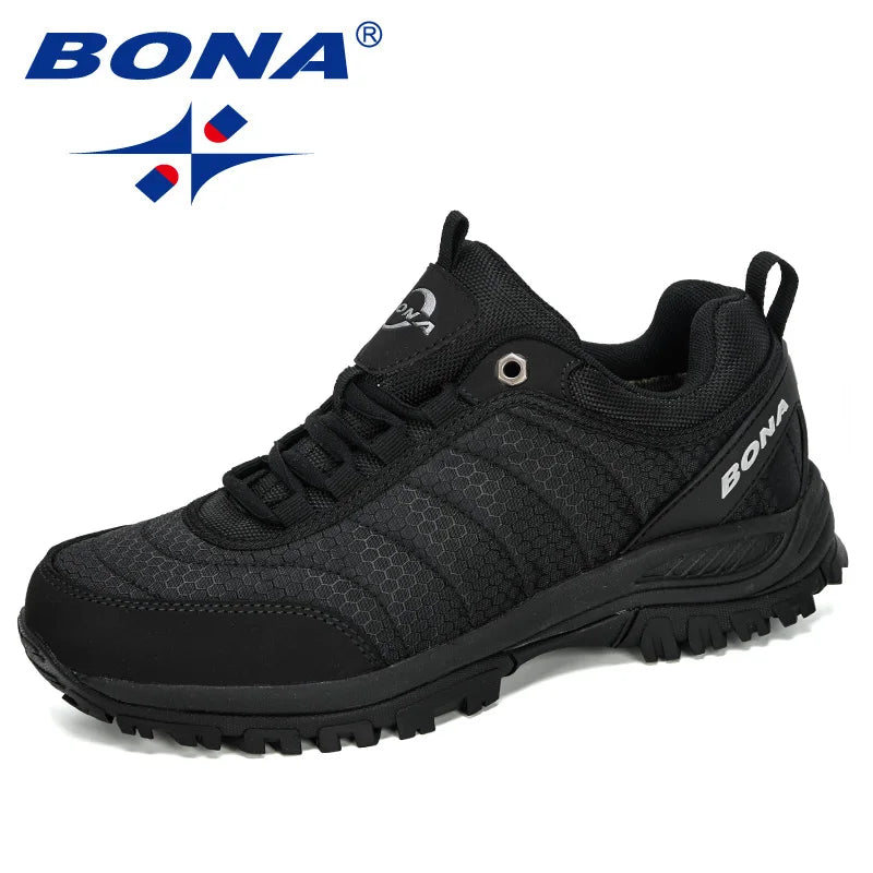 BONA New Arrival Hiking Shoes Men Mountain Climbing Outdoor Trainer Footwear Trekking Sport Sneakers Comfortable