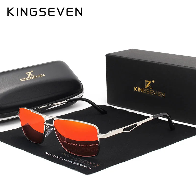 KINGSEVEN Brand Classic Square Polarized Sunglasses Men's Driving Male Sun Glasses Eyewear UV400 Blocking Protection Oculos