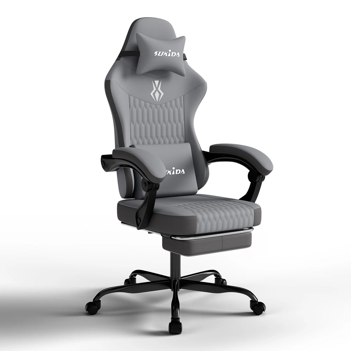 SUKIDA Gaming Chair Gamer Chair Ergonomic Office Chair Footrest Adjustable Lumbar & Pillows Gaming Chair