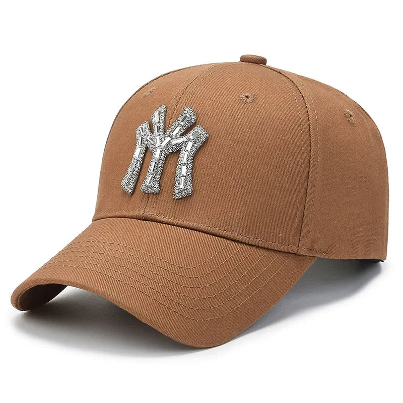MY Rhinestone Hat Female Spring and Fall Street Casual Outdoor Duck Tongue Cap Fashion Versatile Baseball Cap Sunshade