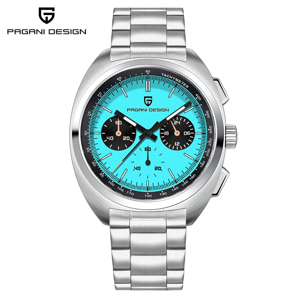Pagani Design 2026 Fashion Men's Quartz Watch Top Brand Luxury Sapphire VK63 Men's Chronograph All-Steel Diving Relógios Masculino