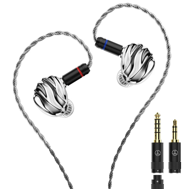 TRN SHELL Four-Unit Dynamic Driver Planar Hybrid Headphones Triple Dynamic + Planar Acoustic Architecture Headphones