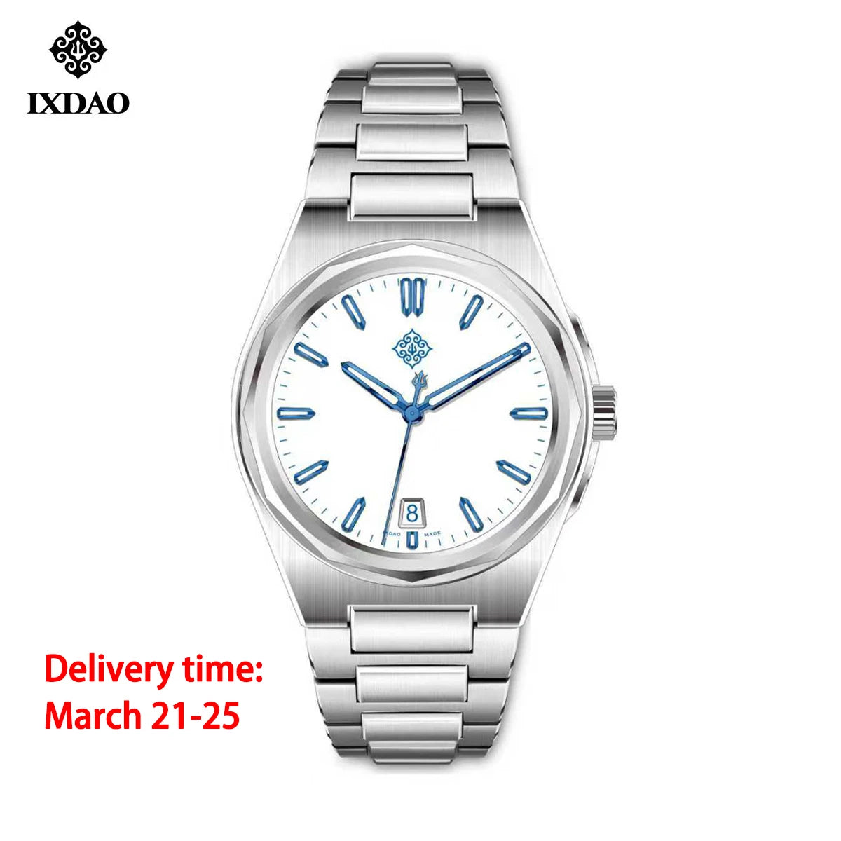 IX&DAO 2026 New Warrior 37mm Men's Automatic Mechanical Watch Enamel Plate Miyota 9015 Sapphire Stainless Steel Waterproof 10 Bar
