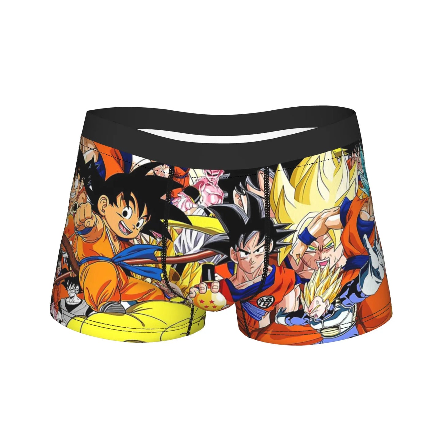 Men Dragon Ball Z Goku Vegeta DBZ Underwear Funny Boxer Briefs Shorts Panties Homme Soft Underpants Plus Size