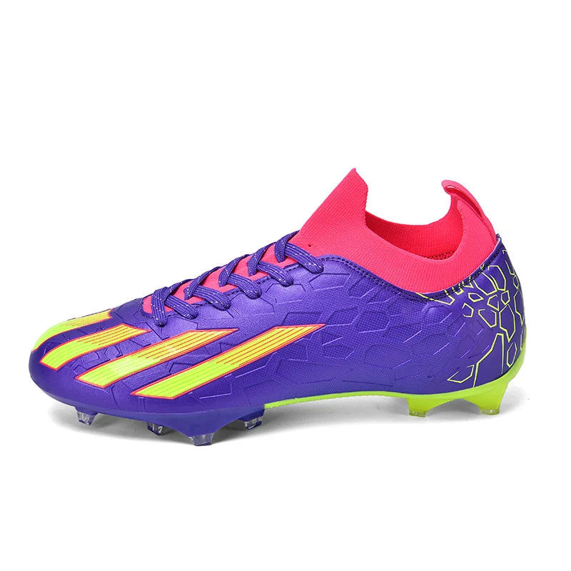 Professionelle Fußballschuhe für Herren, knöchelhoch, für Naturrasen, Unisex-Soccerschuhe mit langen FG-Stollen, Chuteira Society