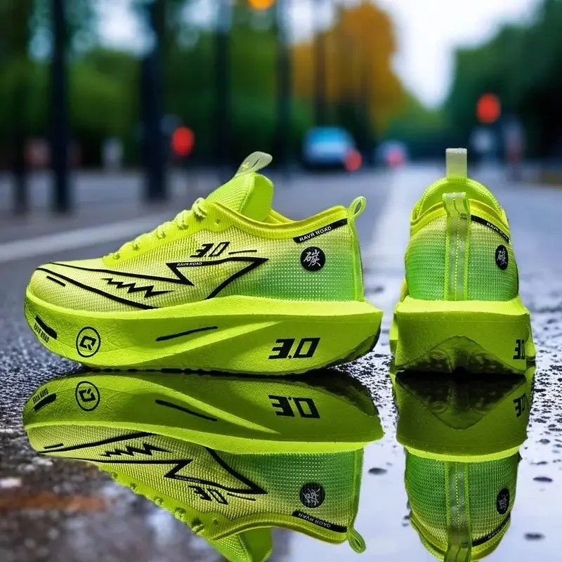 Running Shoes with Specialty Carbon Plate, Marathon Men’s Sports, Breathable, Lightweight, Comfortable Women’s Athletic Non-Slip Sneakers