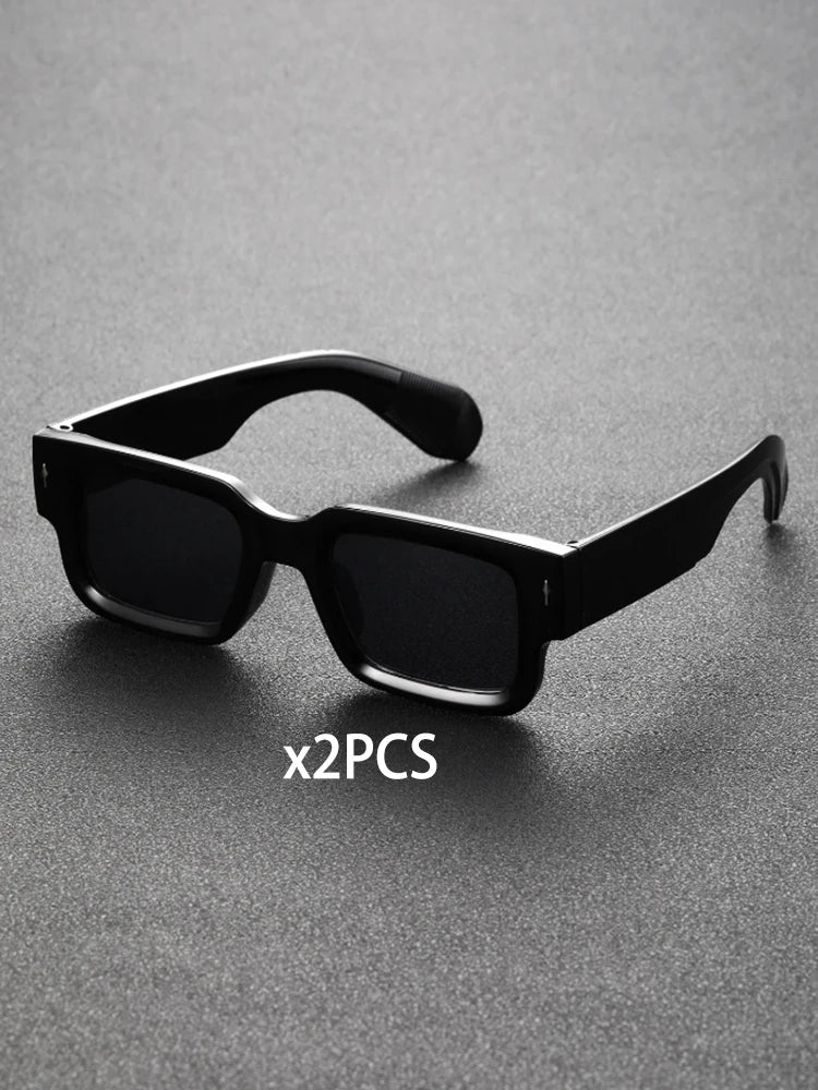 1PC Unisex Square Plastic Frame Trendy Classic Sunglasses For Outdoor Travel UV Protection Accessories