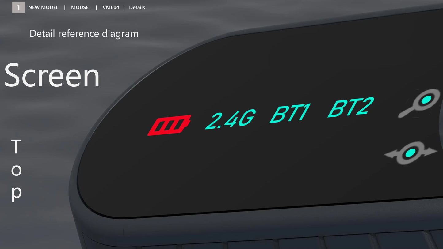 Ergonomická 2.4GHz bezdrôtová BT RGB myš s duálnym režimom pre notebook, stolný počítač a kanceláriu, tichá bezdrôtová vertikálna herná myš
