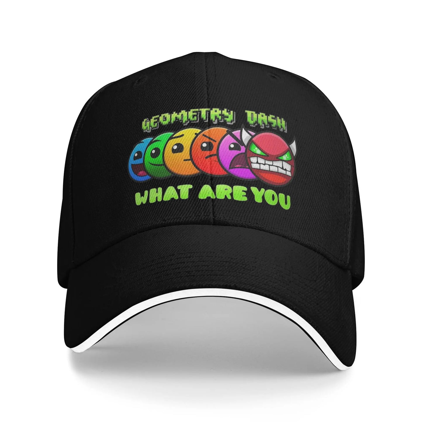 Geometry Gaming Cube Dash Baseball Caps Hip Hop Extreme Demon Sandwich Cap Unisex Style Adjustable Dad Hat Running Golf
