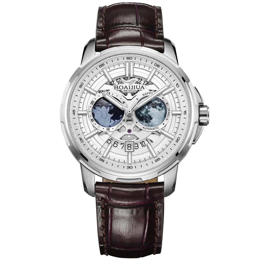 Reloj mecánico automático para hombre BORIAGE (BOAIJIUA), diseño original, resistente al agua, luminoso