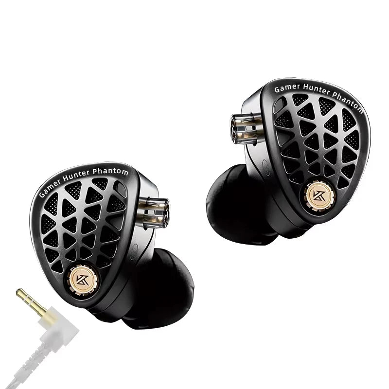 KZ Phantom HiFi Gaming Earphones – Professional Wired In-Ear Gaming Headphones with Custom Tuning Switch, DSP Sound Card, High-Fidelity Audio & Competitive Gaming Sound