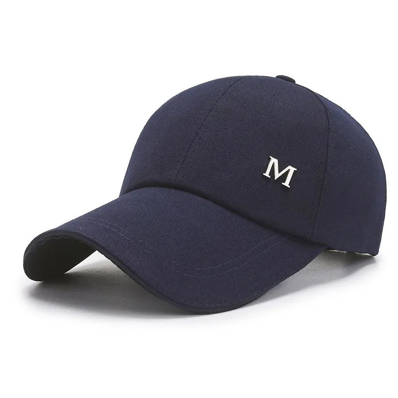 Men Women Baseball Cap Summer Cotton Hat Embroidery Snapback Hip-Hop Cap Adult Sport Sun Hat Casual Long Brim Sunscreen Golf Cap