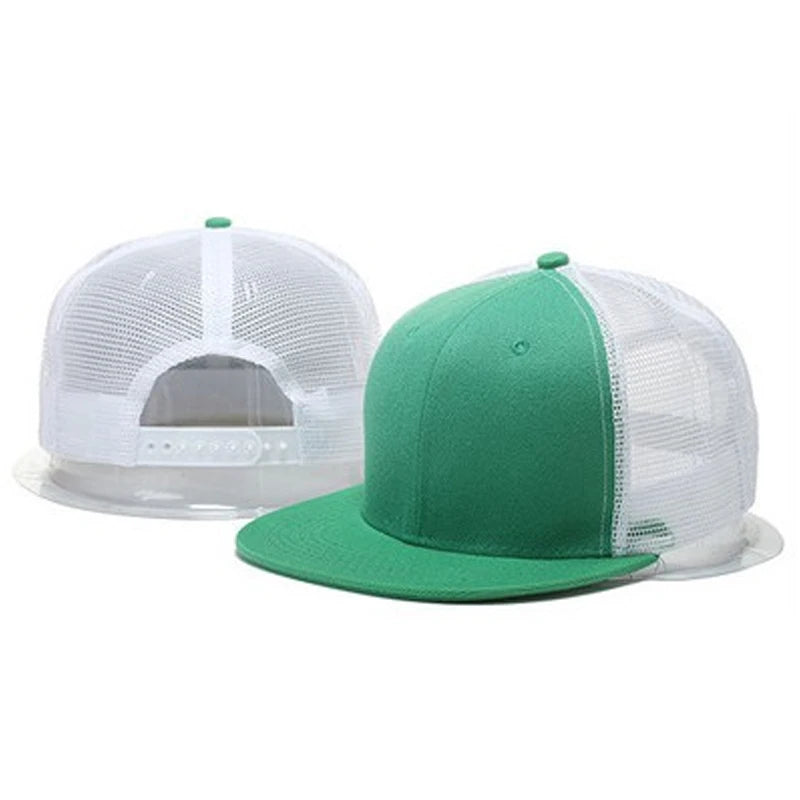 2025 Simple Fashionable New Flat Edge Mesh Hat Outdoor Leisure Sports Sunshade Baseball Hat Daily Commuter Decoration HipHop Hat
