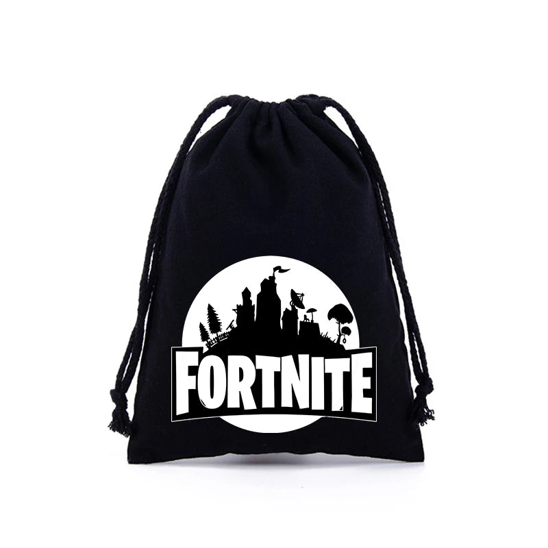 Fortnite Jungen Mädchen Kordelzugbeutel mit Cartoon- und Anime-Print, große Aufbewahrungstasche, Tragetasche, Handtasche, neues süßes Geburtstagsgeschenk