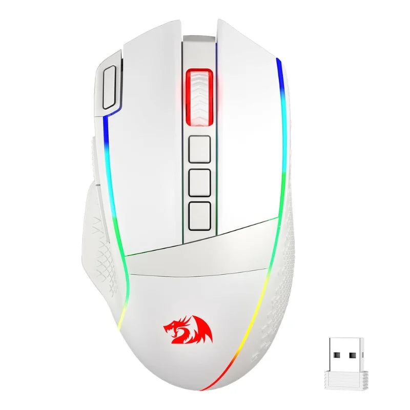Ratón gaming inalámbrico Redragon M991, 26000 DPI, 3 modos, 9 botones macro, retroiluminación RGB, negro