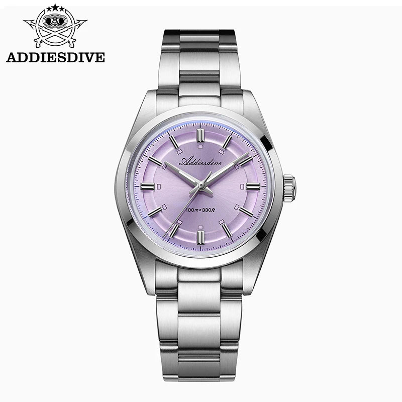 ADDIESDIVE 2026 New Luxury Men Analog Watch VH31 Bubble Glass Quartz Watch 10Bar BGW9 Luminous Steel Personalized Watch AD2515