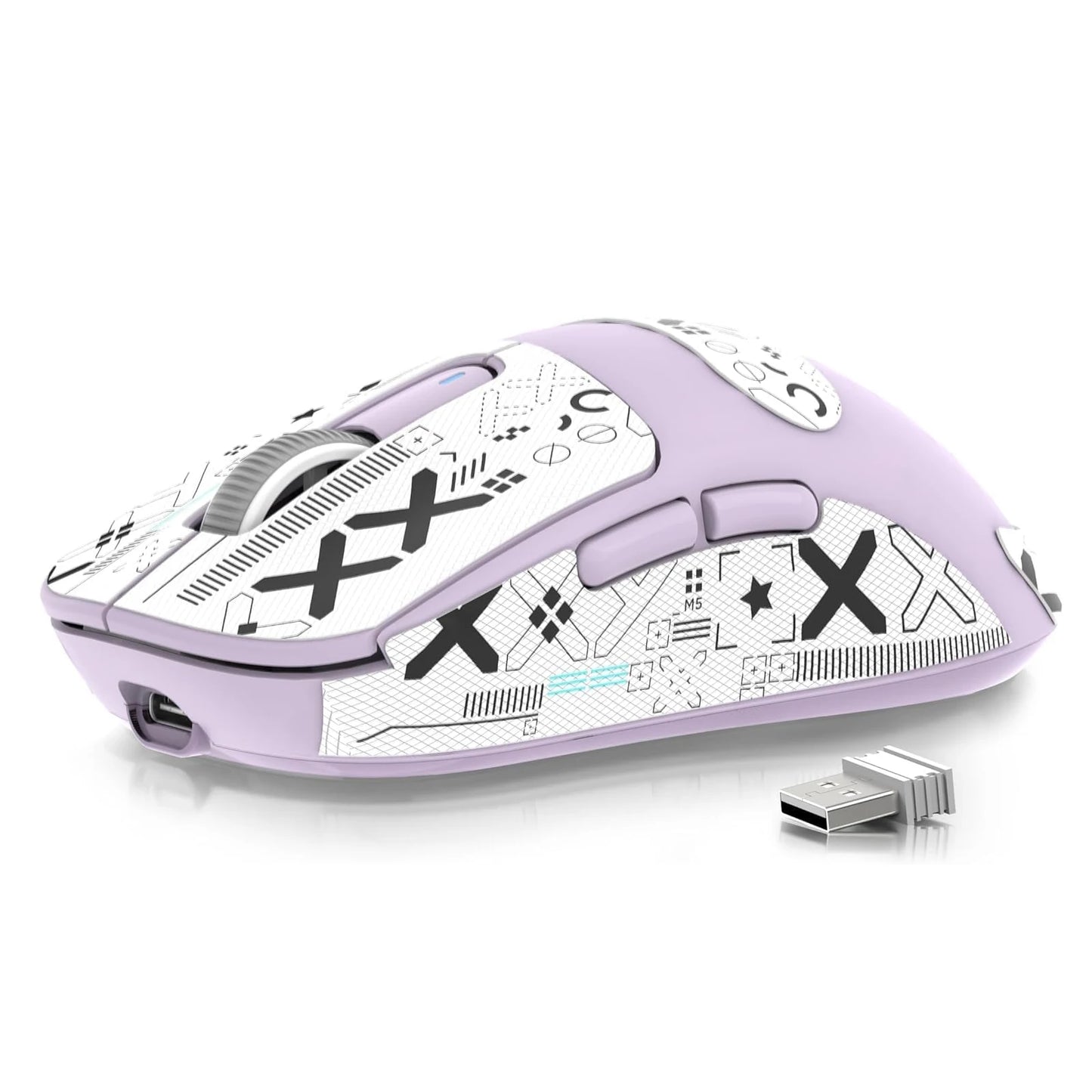 Mouse gaming wireless leggero ATTACK SHARK X3, 49g, tri-mode, sensore PAW3395 da 26K DPI, autonomia di 200h, 5 pulsanti programmabili