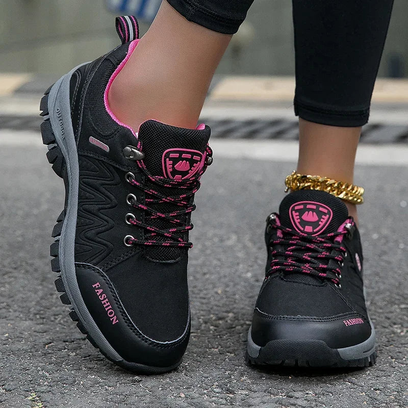 Zapatillas de senderismo para mujer, calzado deportivo outdoor antideslizante, cómodo para caminar, escalar y hacer jogging