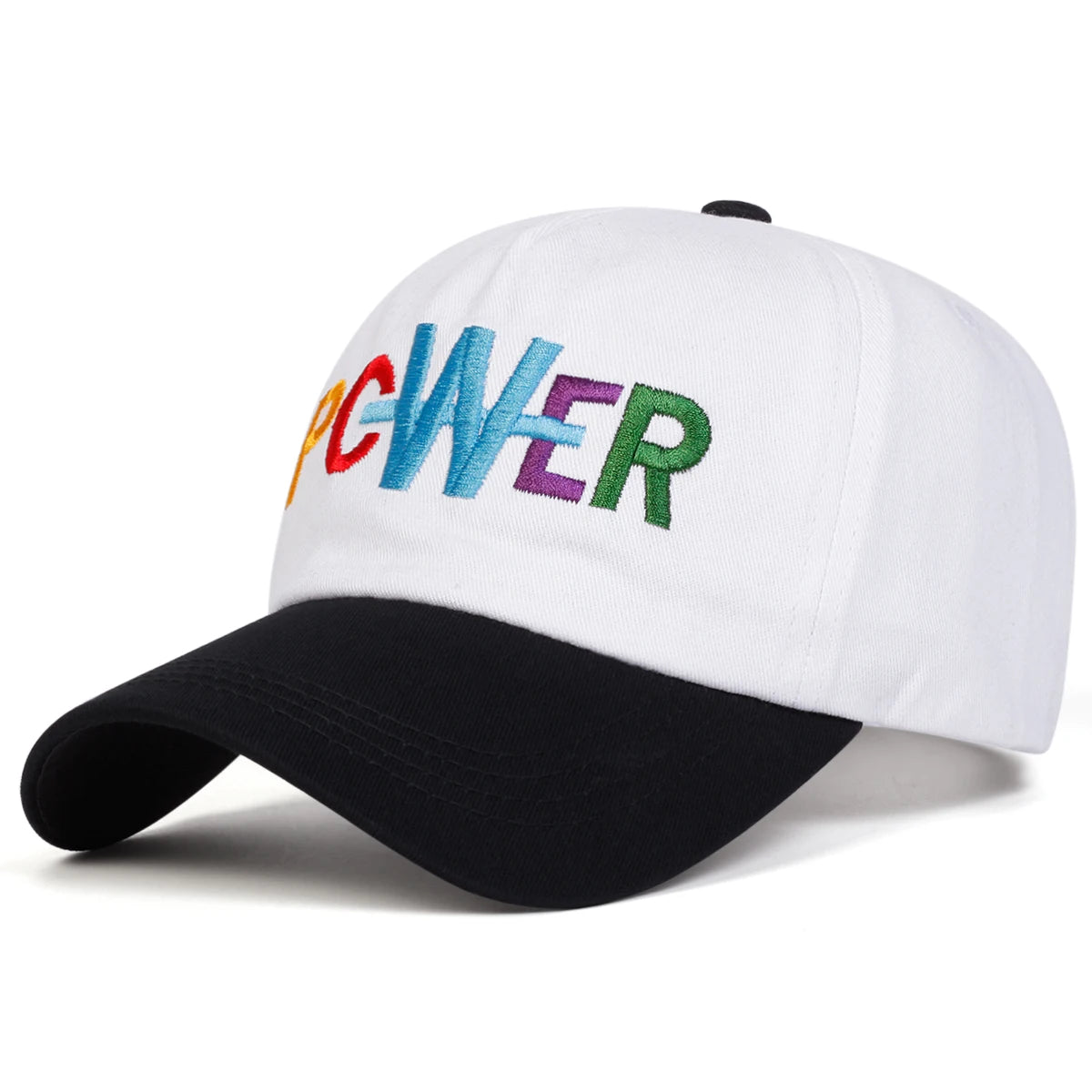 Unisex PCWER Letter Embroidery Baseball Caps Outdoor Adjustable Spring and Autumn Casual Sunscreen Hat