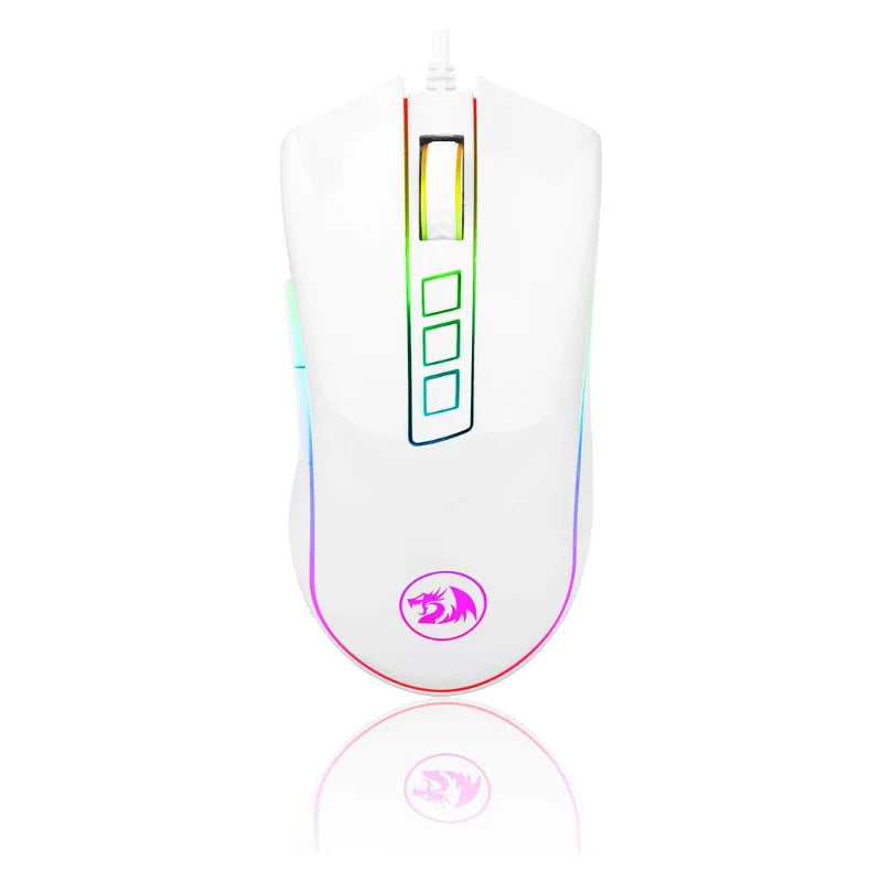 Rato Gaming para PC Redragon M711 com Fio, 7 Botões Programáveis, RGB Personalizável, 10,000 DPI, Ergonómico