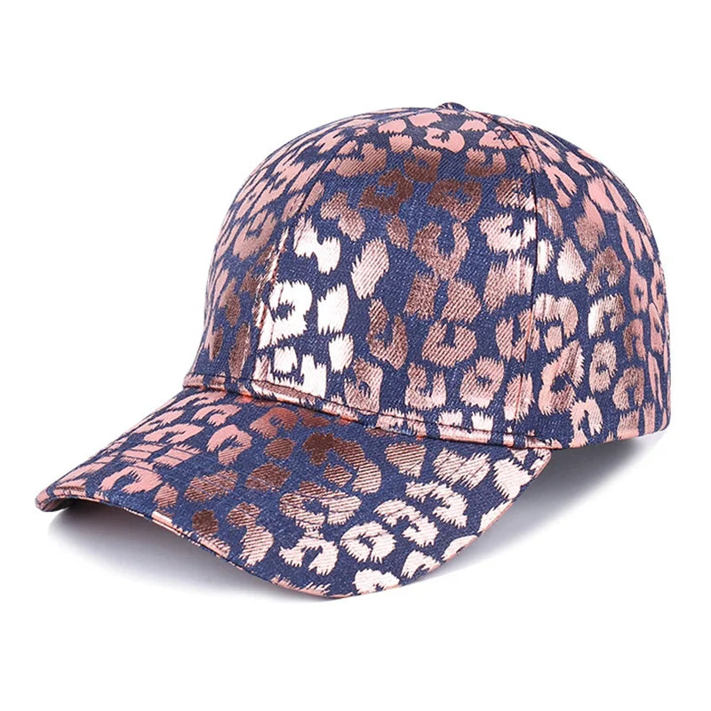 Leopard Print Plain Color Baseball Cap Breathable Sunshade Warm Couple Hat For Forthe four seasons