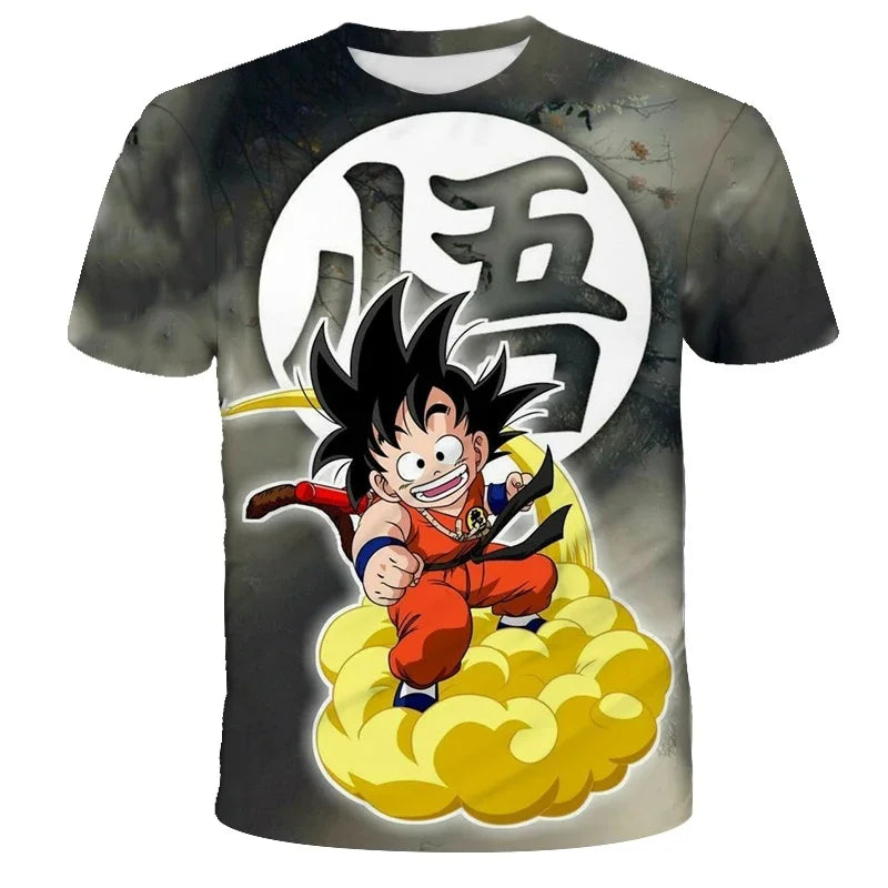 2026 Anime Dragon Ball Son Goku 3D Print Kids T Shirt Summer Fashion Casual T-shirt Boy Girl Unisex Children's Clothing Tshirt