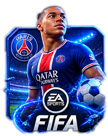 FIFA - joueur PSG en maillot bleu, collection gaming premium Fraquane, univers Fraquane, équipement gamer nouvelle génération