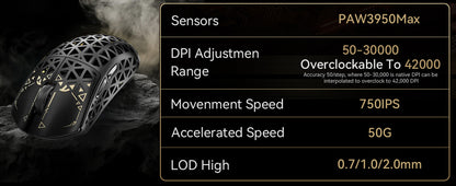 ATTACK SHARK R5 Ultra Carbon Fiber Kabellose 8K-Gaming-Maus 39g SUPERLIGHT, PixArt PAW3950MAX Gaming-Sensor, 8000Hz kabelloses Polling