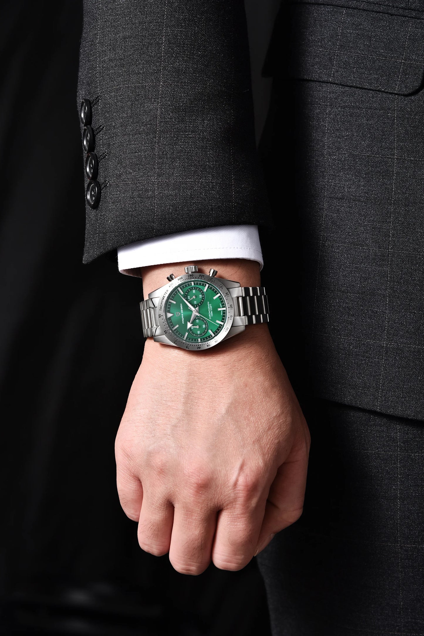 PAGANI DESIGN New 2026 Retro Luminous Moon Watch men Quartz speed Sport Chronograph AR Sapphire mirror VK64 Steel Men's Watches