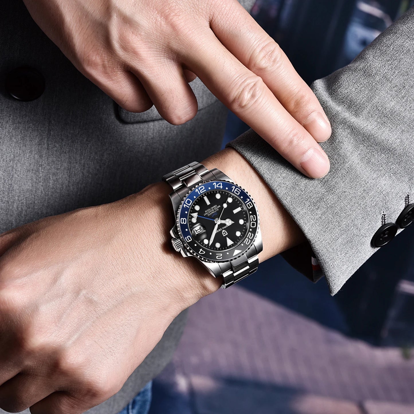 2026 Nuovo PAGANI DESIGN Orologio meccanico di lusso da uomo in acciaio inossidabile GMT Top Brand Vetro zaffiro Orologio da uomo