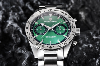 PAGANI DESIGN New 2026 Retro Luminous Moon Watch men Quartz speed Sport Chronograph AR Sapphire mirror VK64 Steel Men's Watches