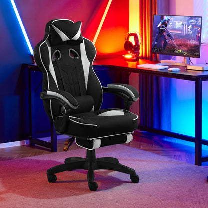 WOLTU Executive Office Chair Breathable Gaming Chair Ergonomic Gamer Computer Chair with Lumbar Cushion Headrest Footrest