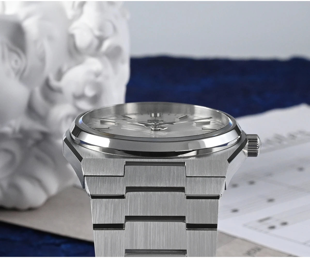 San Martin klassische Herrenuhr 40mm Miyota 9015 Luxus-Dresswatch Automatik-Mechanikuhr mit Schnellwechselarmband SN0023 Reloj