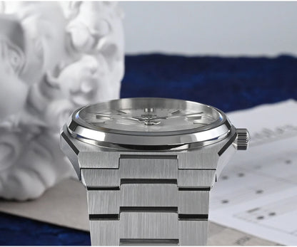 San Martin klassische Herrenuhr 40mm Miyota 9015 Luxus-Dresswatch Automatik-Mechanikuhr mit Schnellwechselarmband SN0023 Reloj