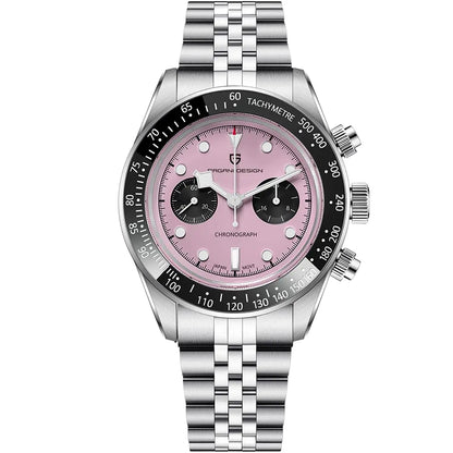 New PAGANI DESIGN 2026 Panda Retro Mens Watch Luxury Quartz Watch Men Speed Chronograph AR Sapphire Luminous Local Shipping