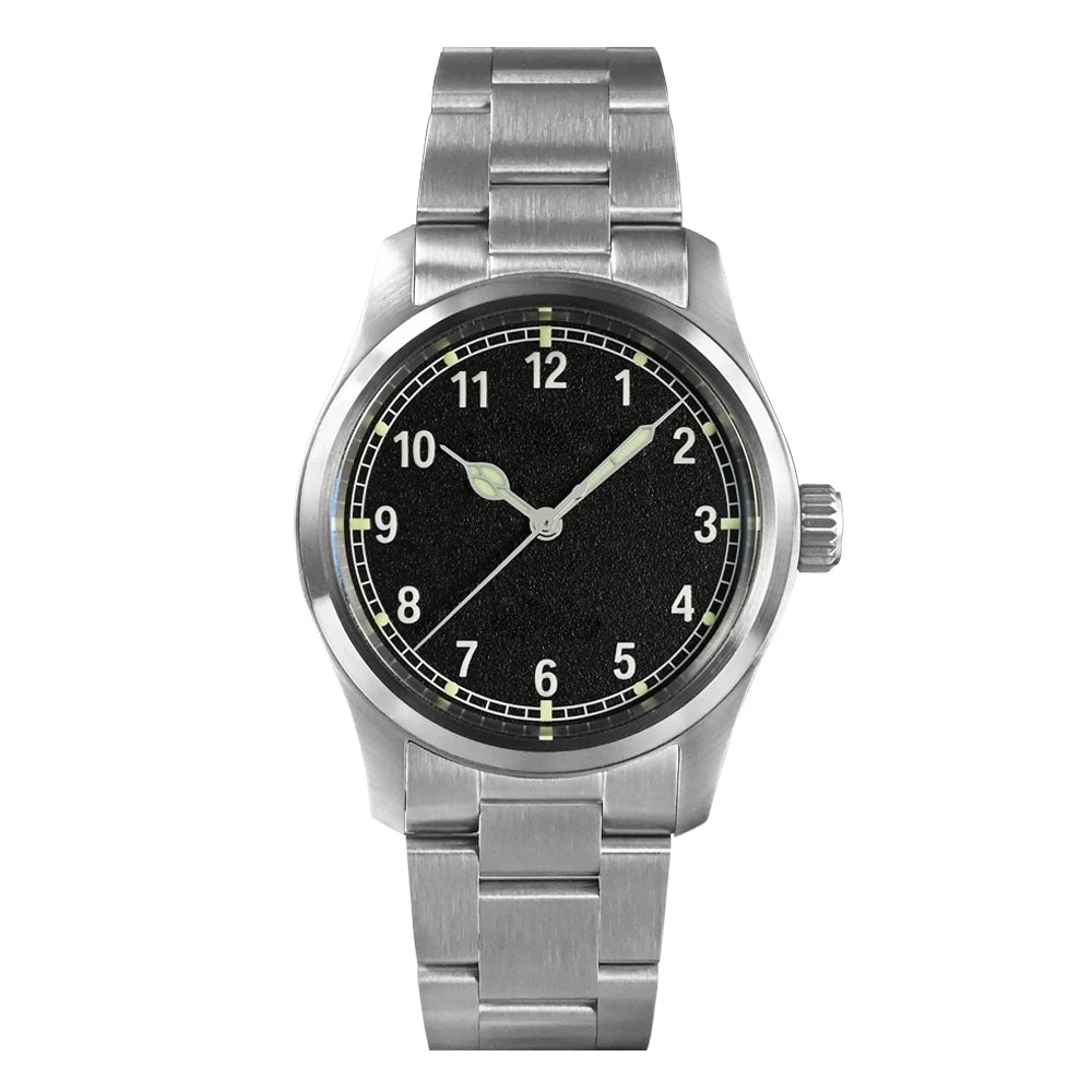 San Martin Simple Men's Watch 37mm Pilot Miyota 8215 Classic Military Explore Automatic Mechanical Watches Waterproof 100m