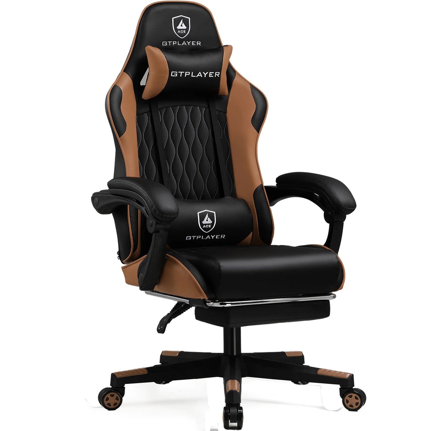 GTPLAYER Sedia da gaming Sedia gamer Sedia da ufficio ergonomica con poggiapiedi, supporto lombare regolabile e cuscini da gaming