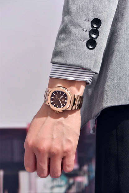 PAGANI DESIGN 2026 Neue luxuriöse Automatikuhr für Herren, mechanische Armbanduhr aus Edelstahl mit Saphirglas, 40MM, Barrel-Zifferblatt