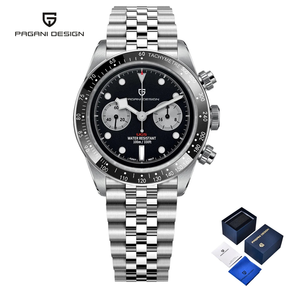 2026 New PAGANI Panda DESIGN Men's Watch Luxury Quartz Speed Sports Chronograph Watch Men AR Sapphire Luminous water lock