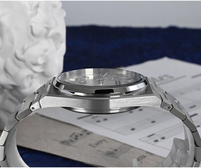 San Martin klassische Herrenuhr 40mm Miyota 9015 Luxus-Dresswatch Automatik-Mechanikuhr mit Schnellwechselarmband SN0023 Reloj