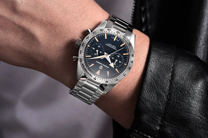 PAGANI DESIGN New 2026 Retro Luminous Moon Watch men Quartz speed Sport Chronograph AR Sapphire mirror VK64 Steel Men's Watches