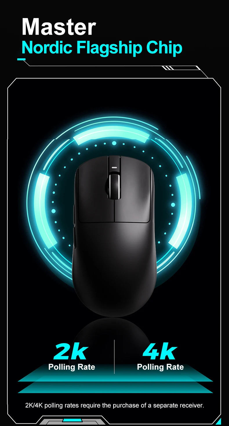 Mouse gaming wireless ATK VXE Dragonfly R1 Pro MAX PAW3395 R1 SE Plus personalizzato per eSport FPS, ricaricabile e leggero