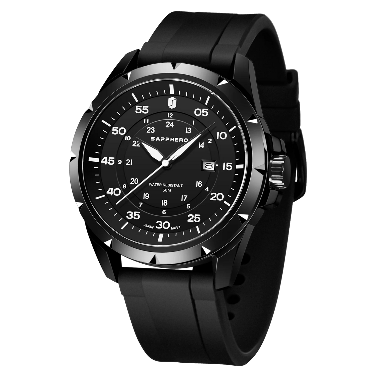 SAPPHERO Herrenuhr – Luxuriöse Quarzuhr, wasserdicht bis 50 m, ausgestattet mit einem importierten Uhrwerk und einem Edelstahlgehäuse – Eine ideale Geschenkidee für Herren.