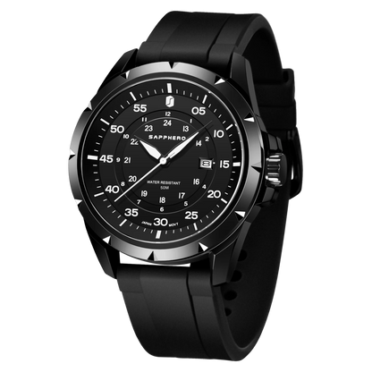 SAPPHERO Herrenuhr – Luxuriöse Quarzuhr, wasserdicht bis 50 m, ausgestattet mit einem importierten Uhrwerk und einem Edelstahlgehäuse – Eine ideale Geschenkidee für Herren.