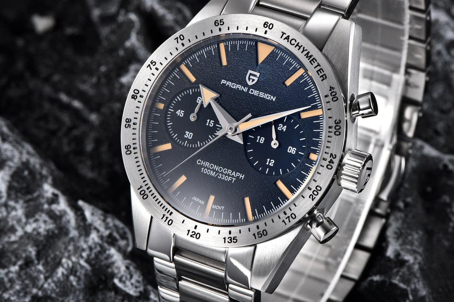 PAGANI DESIGN New 2026 Retro Luminous Moon Watch men Quartz speed Sport Chronograph AR Sapphire mirror VK64 Steel Men's Watches