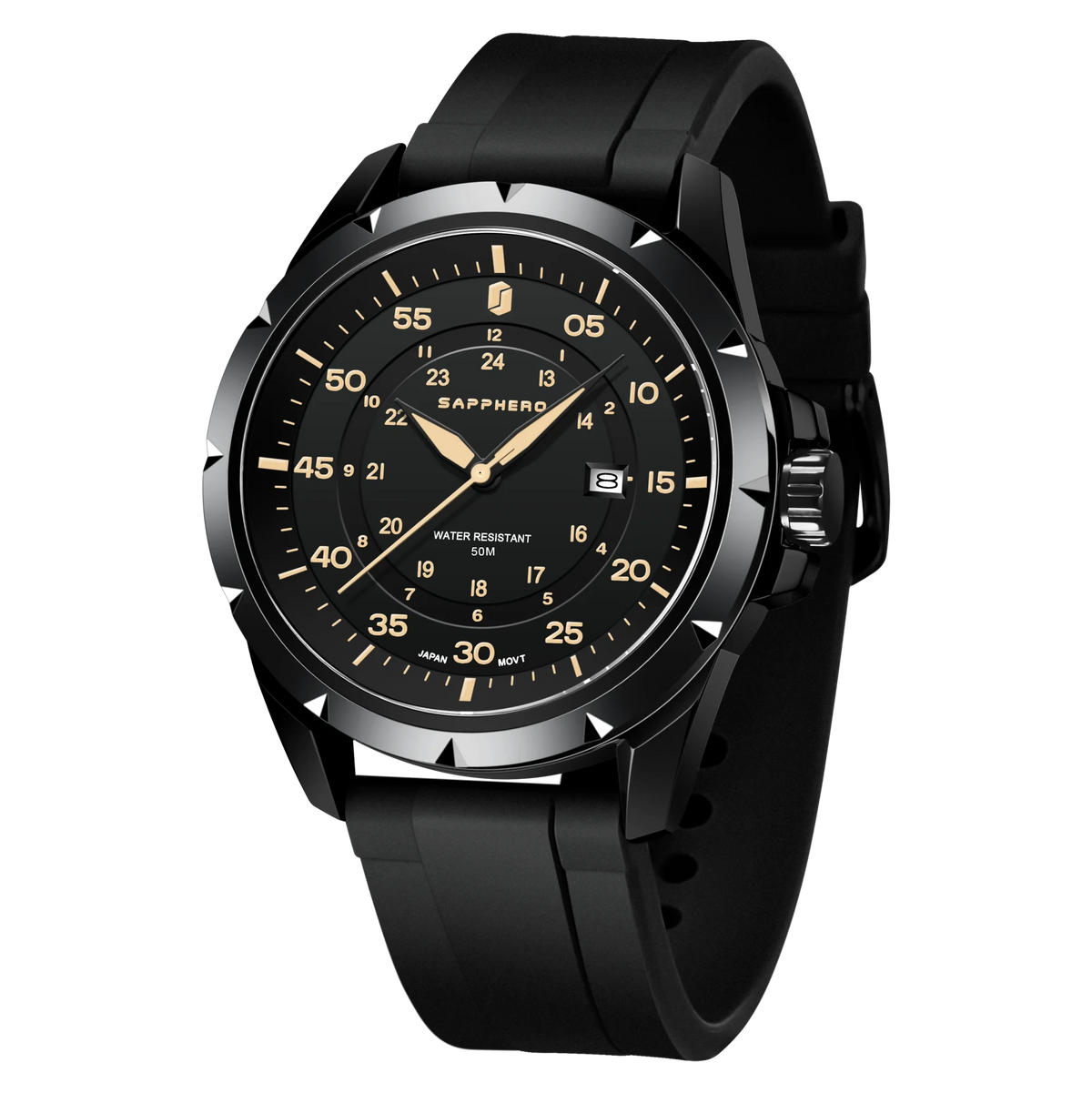 SAPPHERO Herrenuhr – Luxuriöse Quarzuhr, wasserdicht bis 50 m, ausgestattet mit einem importierten Uhrwerk und einem Edelstahlgehäuse – Eine ideale Geschenkidee für Herren.