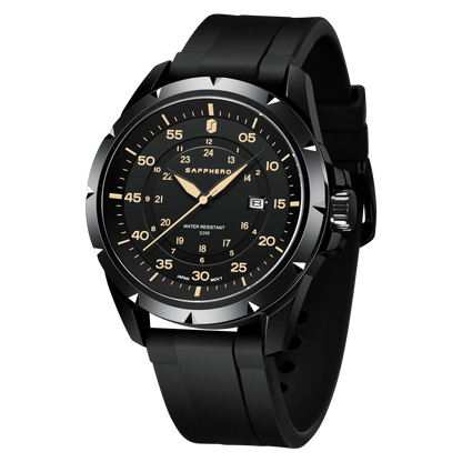 SAPPHERO Herrenuhr – Luxuriöse Quarzuhr, wasserdicht bis 50 m, ausgestattet mit einem importierten Uhrwerk und einem Edelstahlgehäuse – Eine ideale Geschenkidee für Herren.