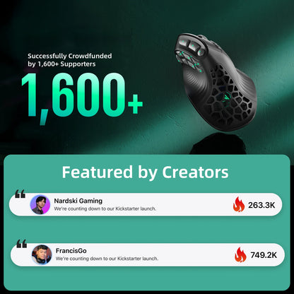 Rato Vertical SOLAKAKA E9 Pro MMO com Sensor PAW3395, Bateria de 1000mAh, Pega Vertical a 45° Ergonómica, Rato Gaming 8K