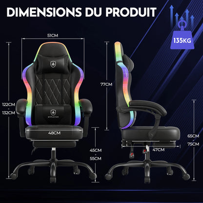 GTPLAYER Gaming chair Office Chair Gaming Chair with LED Light Bar Gamer chair Backrest with storage s bag Ergonomic