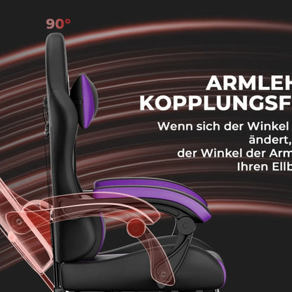 Gaming Chair Ergonomic Gaming Chair with Lumbar Cushion and Headrest, Gamer Chair Height Adjustable, PC Chair for Adults